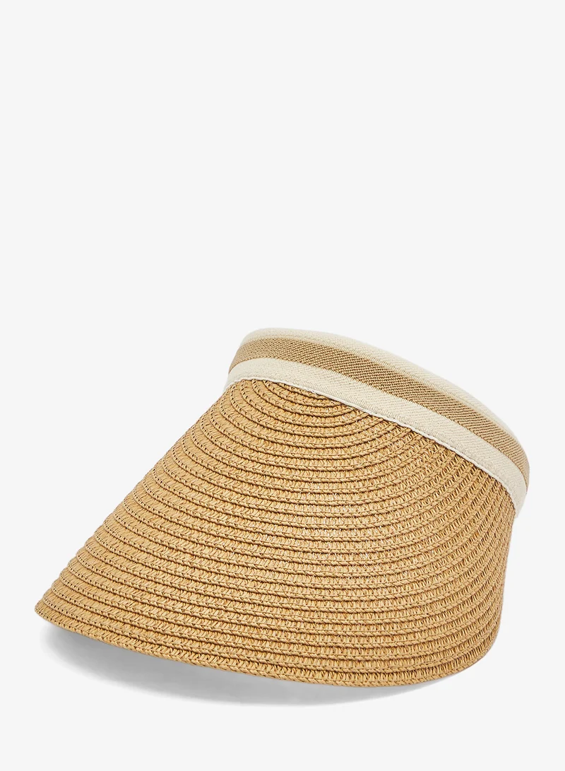 جينجر Raffia Material Visor Cap